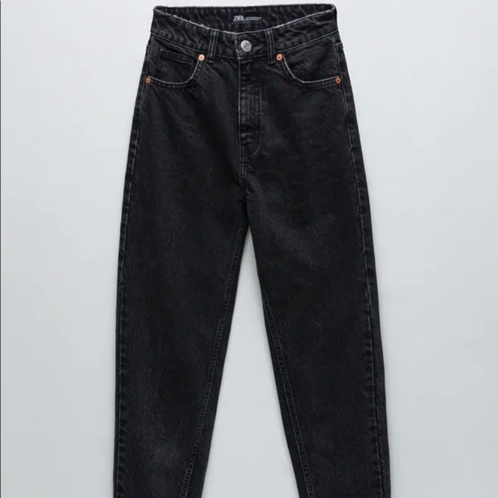 Zara Black Mom Fit Jeans TRF